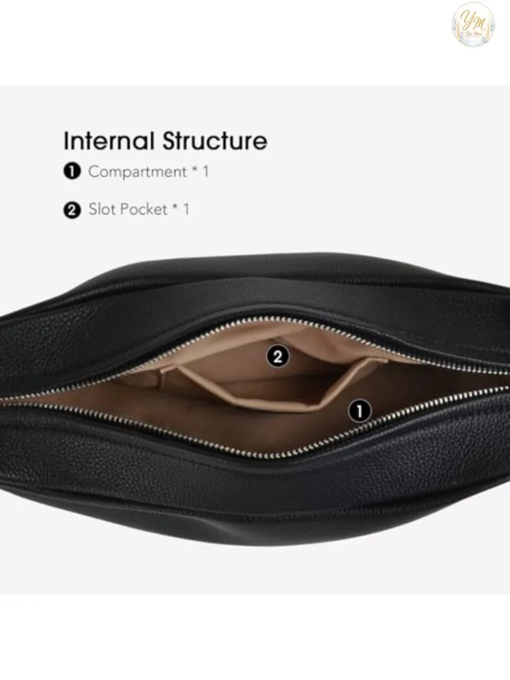 Genuine Leather Sling Bag Crossbody Hobo Crescent Women Handbag Adjustable Strap
